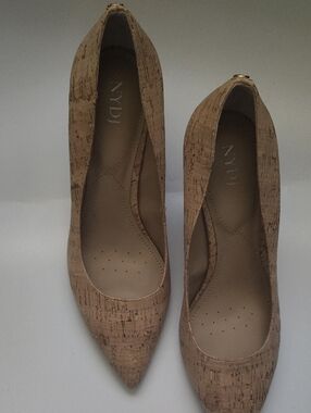 NYDJ Natural Cork Pointed-Toe Pumps